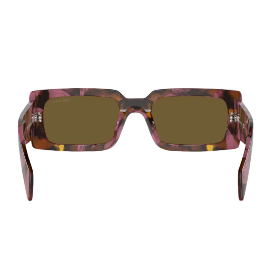 Prada PR A07S 18N01T - Back Angle Highlighting Dark Brown Lenses