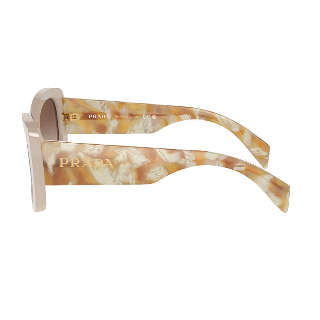 Prada PR A08S 11O6S1 - Left Side Angle View of Desert Frame