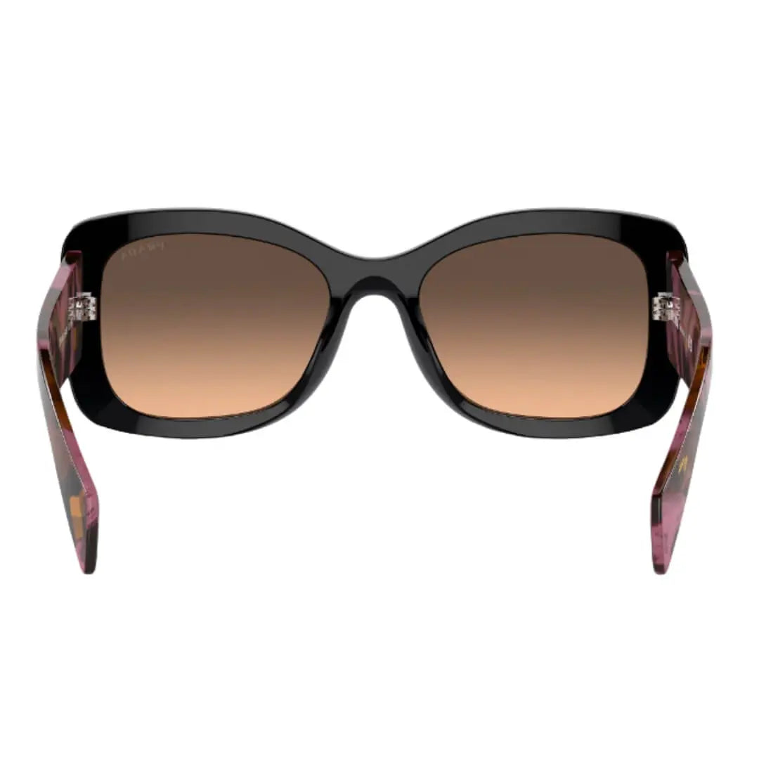 Prada PR A08S 12O50C - Back Angle Highlighting Brown Gradient Grey Lenses