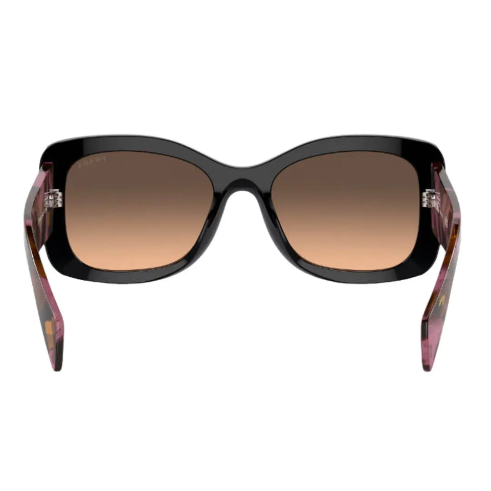 Prada PR A08S 12O50C - Back Angle Highlighting Brown Gradient Grey Lenses