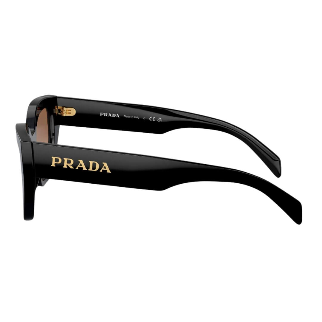 Prada PR A09S 1AB0A6 - Left Side Angle View of Black Frame