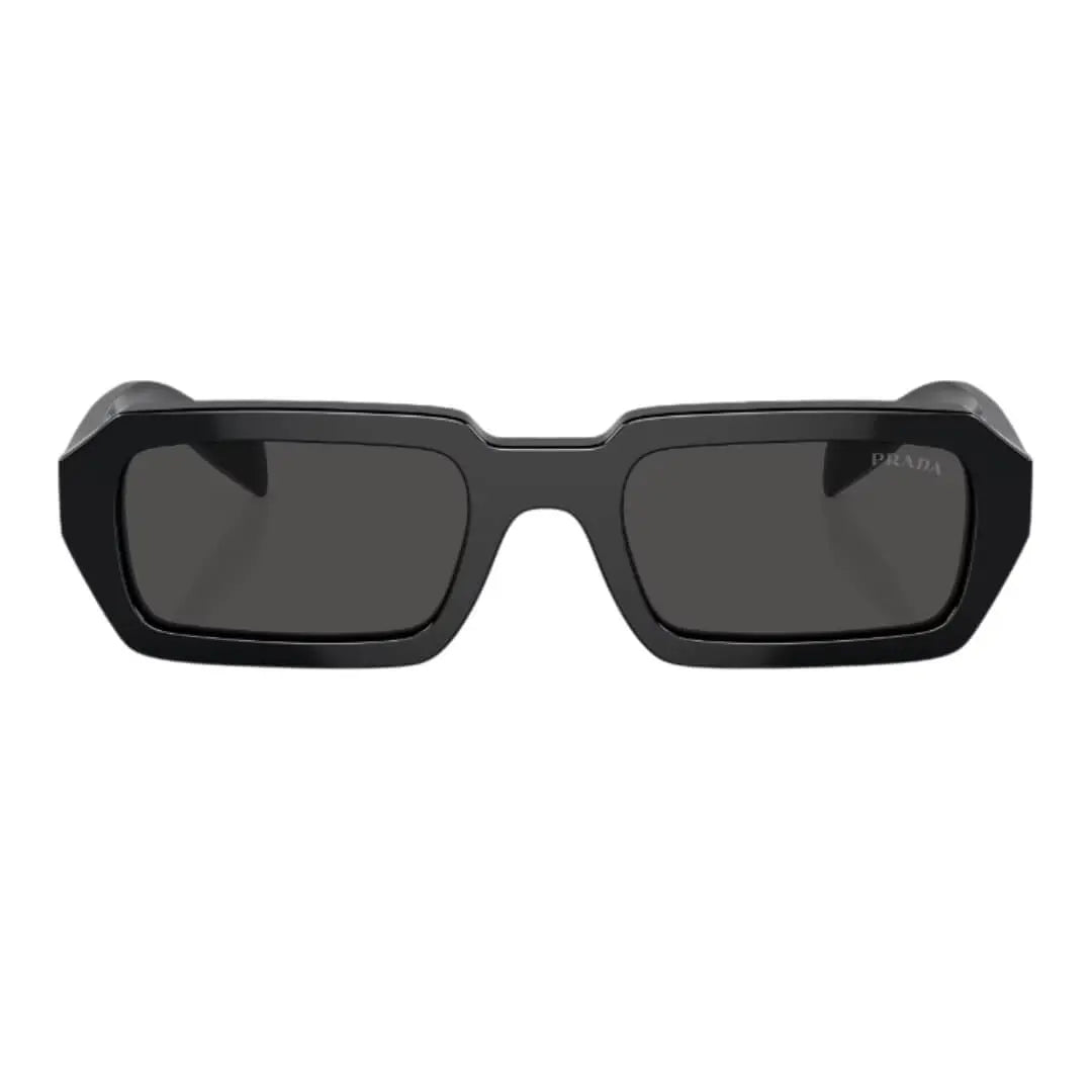Prada PR A12S 16K08Z - Black Frame and Dark Grey Lenses Front View