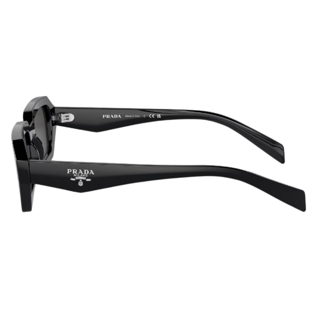 Prada PR A12S 16K08Z - Left Side Angle View of Black Frame