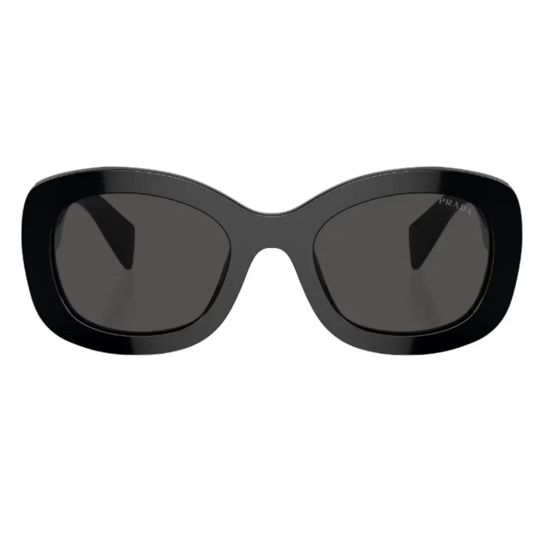 Prada PR A13S 1AB5S0 - Black Frame and Dark Grey Lenses Front View