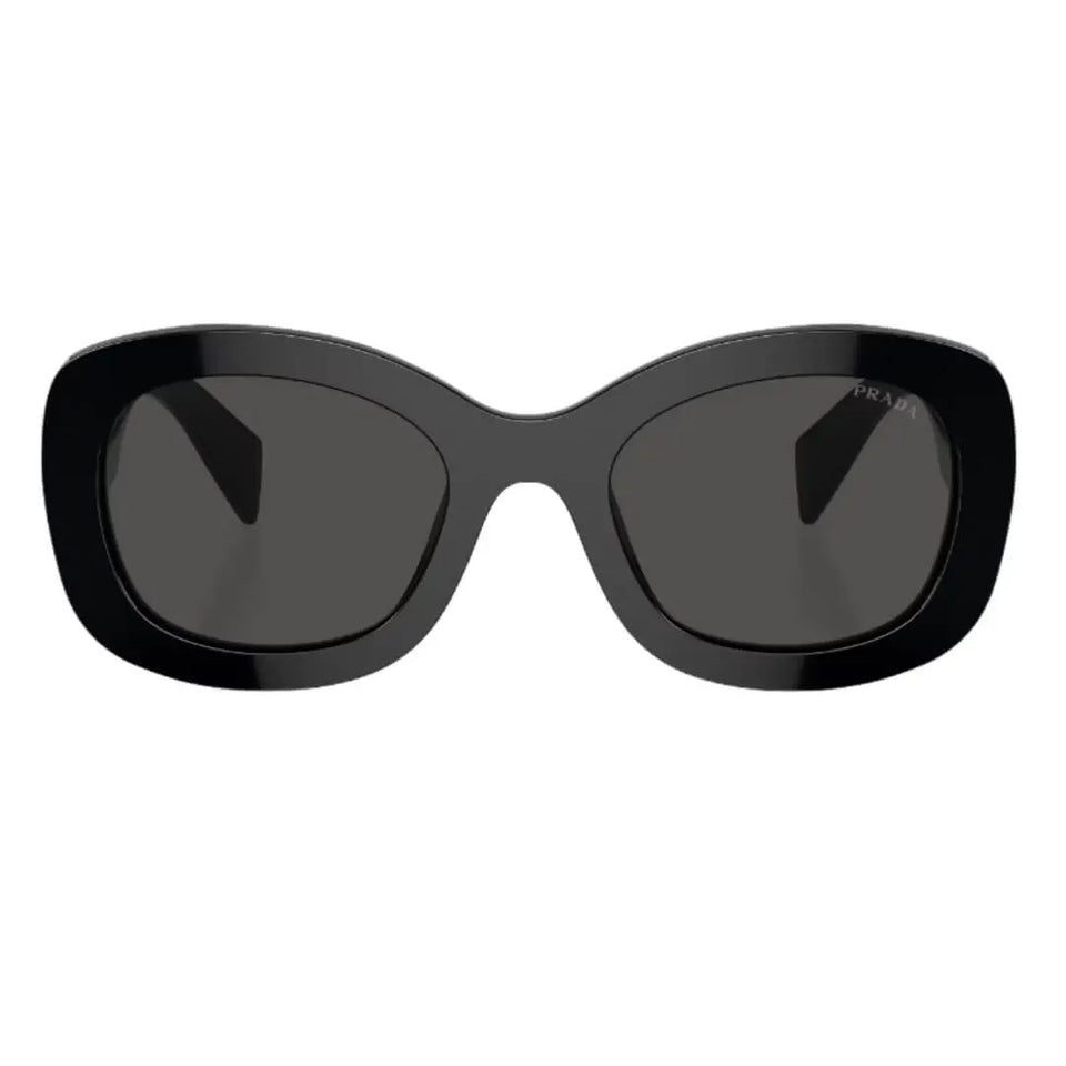 Prada PR A13S 1AB5S0 - Black Frame and Dark Grey Lenses Front View