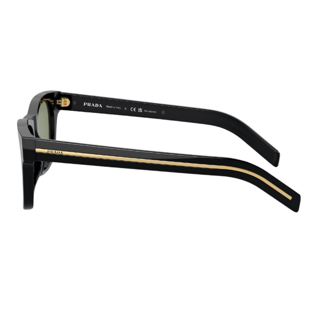 Prada PR A17S 16K20G - Left Side Angle View of Black Frame