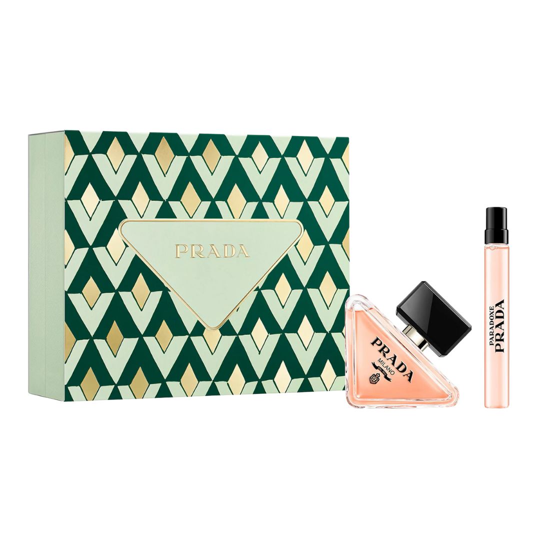 Prada Paradoxe EDP 50ml 2-Piece perfume Gift Set with geometric-patterned box on a white background - Gadgets Online NZ ltd