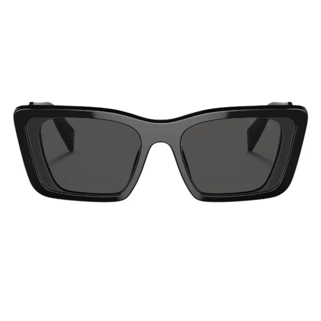 Prada PR 08YS 1AB5S0 Black Frame Dark Grey Lenses - Front View in NZ