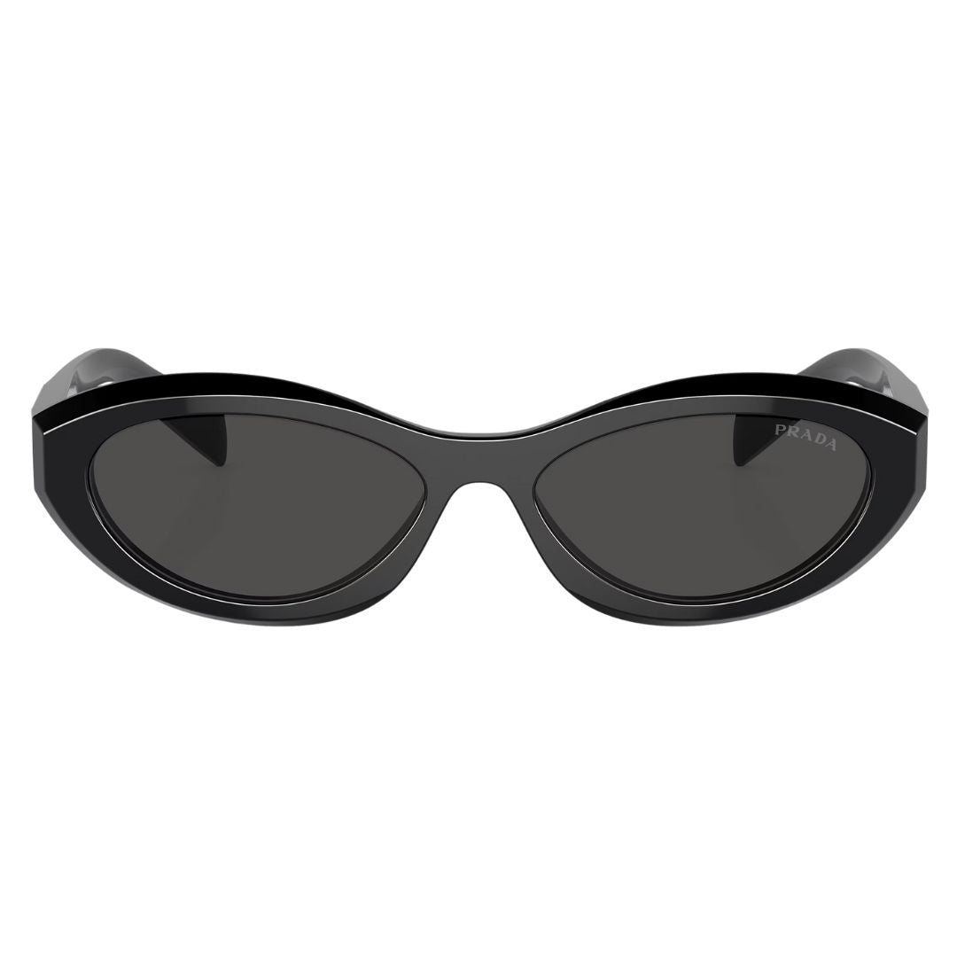 Front view of Prada PR 26ZS 16K08Z featuring a narrow oval black acetate frame - Gadgets Online NZ