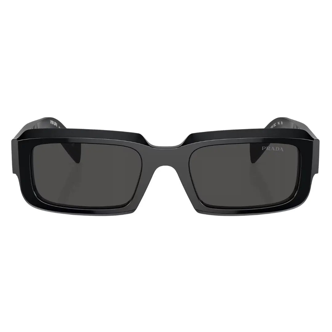 Front view of Prada PR 27ZS 16K08Z featuring a bold rectangular black acetate frame - Gadgets Online NZ