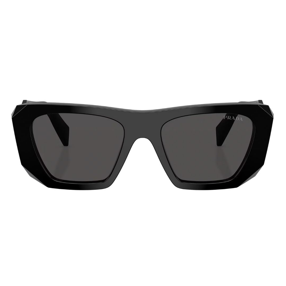 Front view of Prada PR B18S 16K08Z featuring a bold black oversized rectangular acetate frame - Gadgets Online NZ