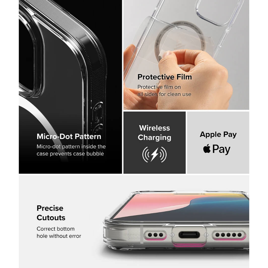 Precise cutouts, protective film and wireless charging case for iPhone 16 Pro max