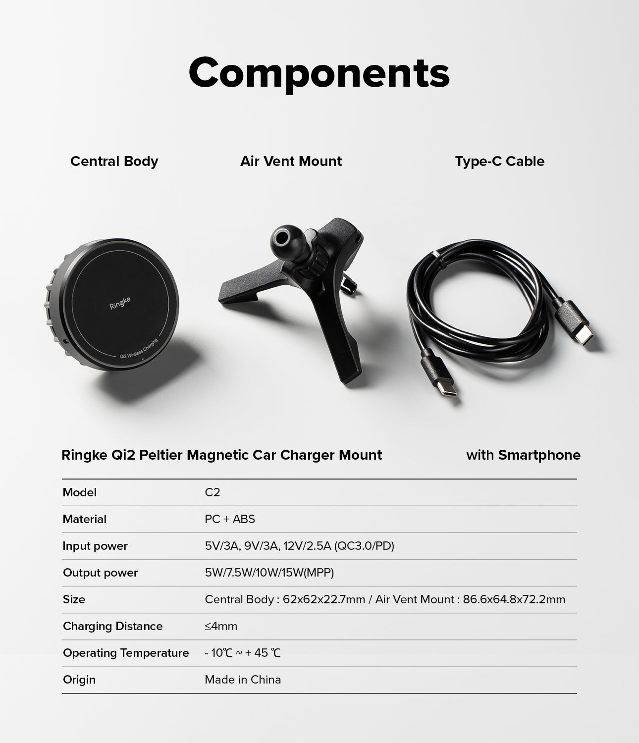 Ringke Qi2 25W Peltier Magnetic Car Charger Mount - Gadgets Online NZ Ltd