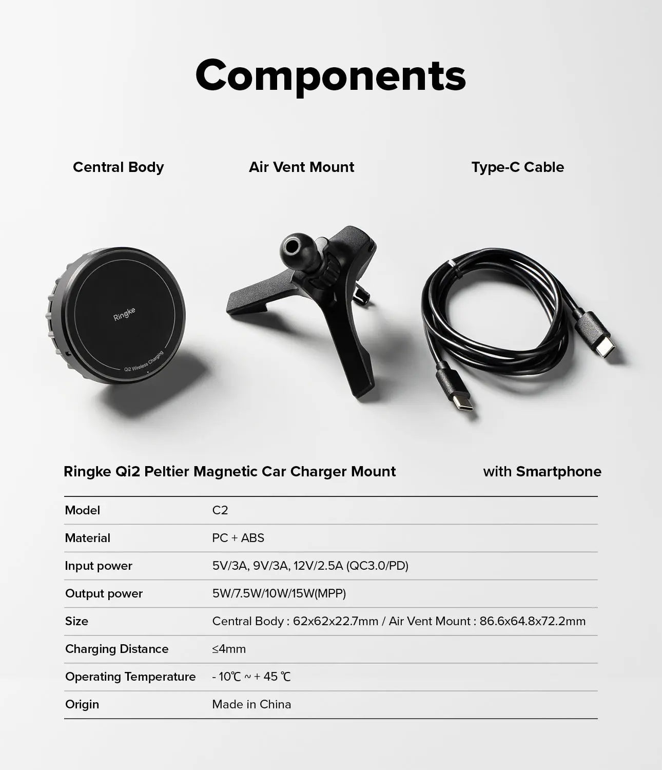 Ringke Qi2 25W Peltier Magnetic Car Charger Mount - Gadgets Online NZ Ltd