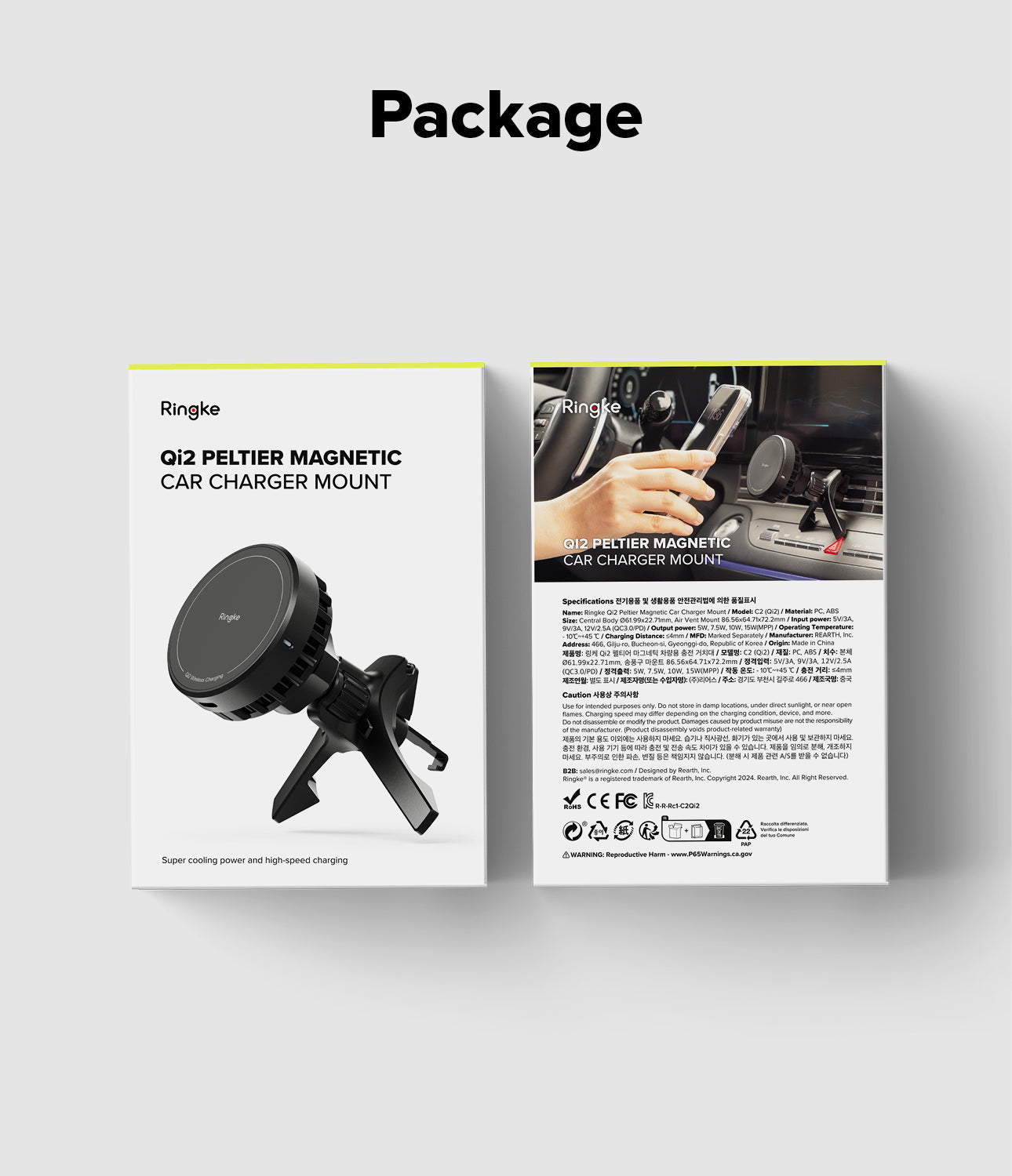 Ringke Qi2 25W Peltier Magnetic Car Charger Mount - Gadgets Online NZ Ltd