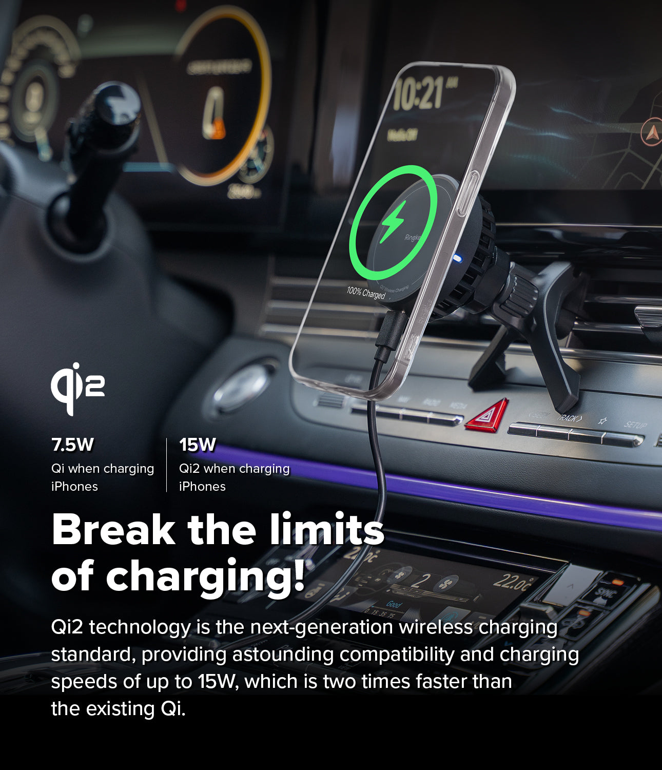 Ringke Qi2 25W Peltier Magnetic Car Charger Mount - Gadgets Online NZ Ltd