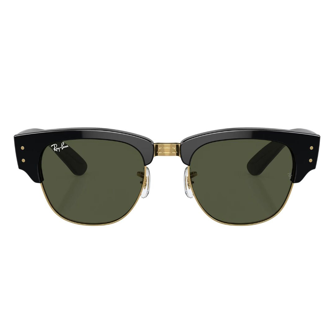 Front view of Ray-Ban Mega Clubmaster RB0316S 901/31 featuring bold browline and gold bridge - Gadgets Online NZ