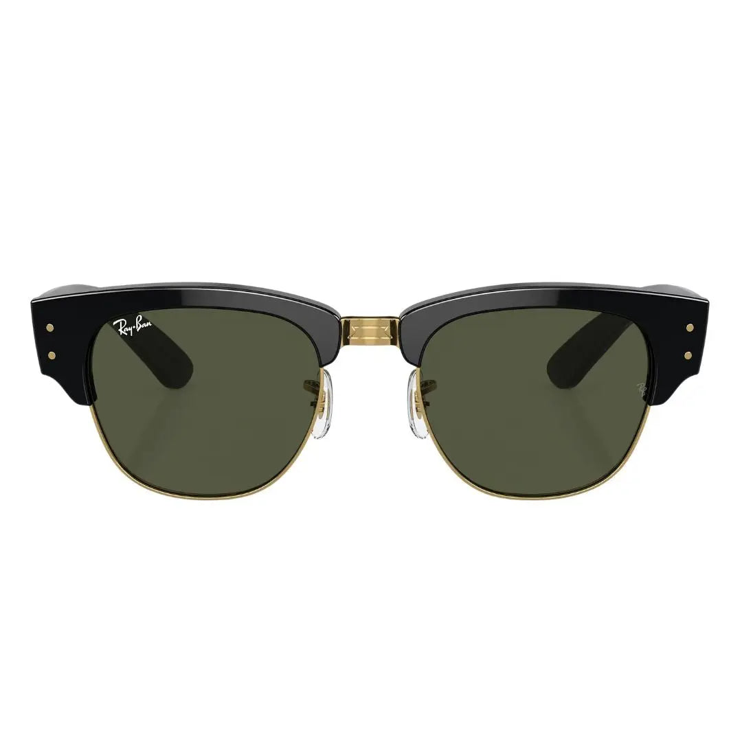 Front view of Ray-Ban Mega Clubmaster RB0316S 901/31 featuring bold browline and gold bridge - Gadgets Online NZ