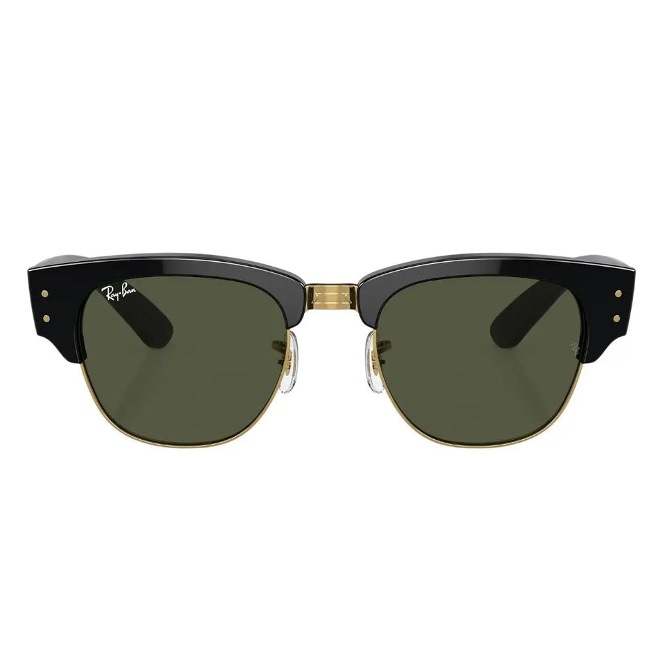 Front view of Ray-Ban Mega Clubmaster RB0316S 901/31 featuring bold browline and gold bridge - Gadgets Online NZ