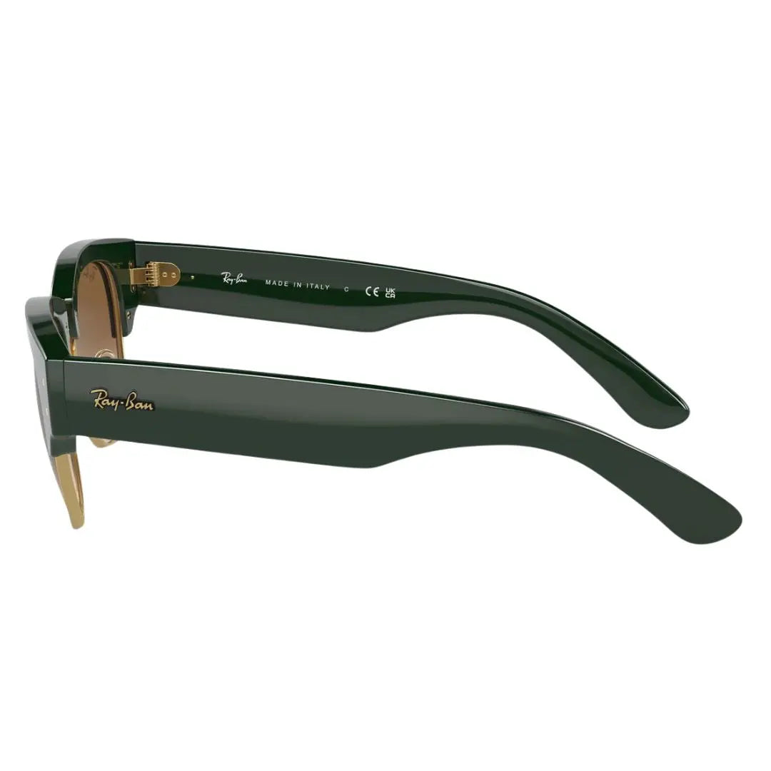 Side profile of Ray-Ban RB0316S Mega Clubmaster green sunglasses with extra-wide temples and gold logo - Gadgets Online NZ