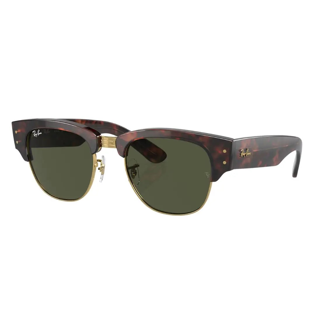 Ray-Ban RB0316S Mega Clubmaster 990/31 sunglasses, tortoise shell and gold frame with green lenses - Gadgets Online NZ
