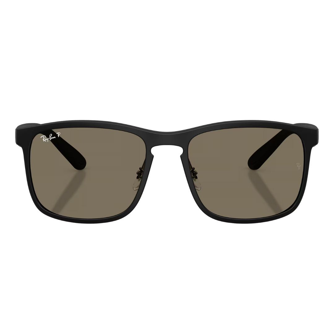 Front view of Ray-Ban RB4264 601S87 featuring matte black rectangular frame and Chromance lenses - Gadgets Online NZ