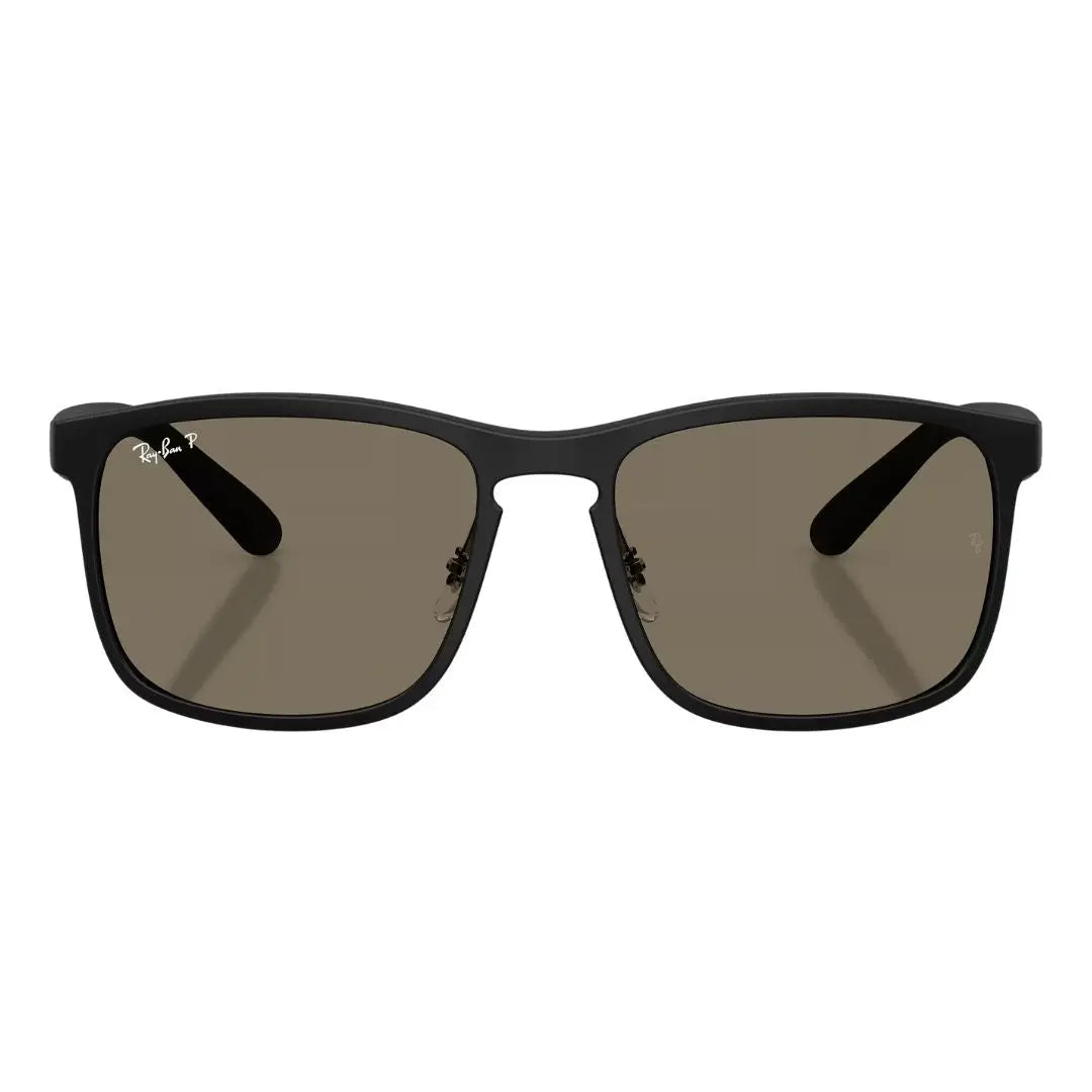 Front view of Ray-Ban RB4264 601S87 featuring matte black rectangular frame and Chromance lenses - Gadgets Online NZ