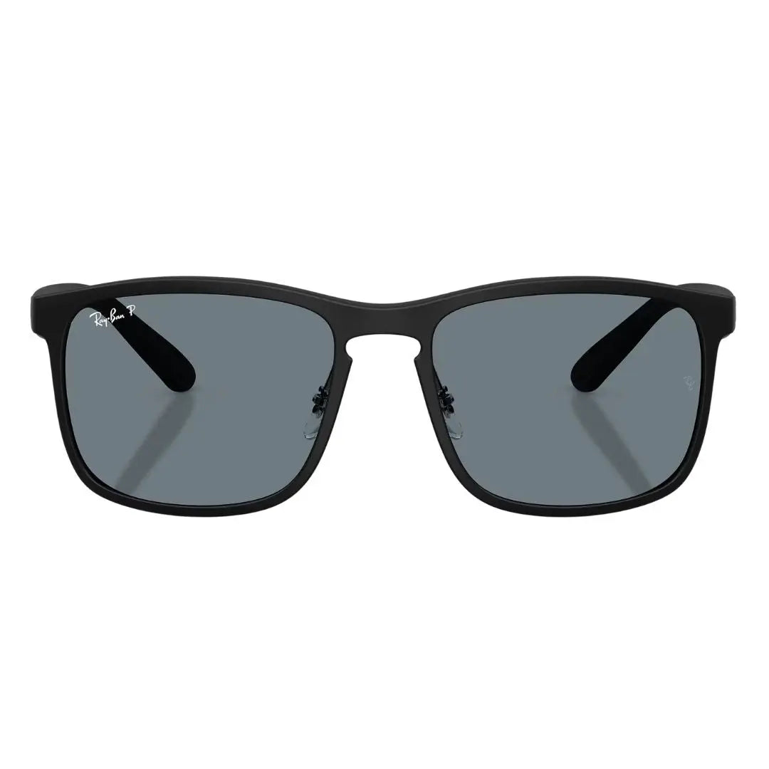 Front view of Ray-Ban RB4264 601S80 featuring matte black rectangular frame and Chromance lenses - Gadgets Online NZ