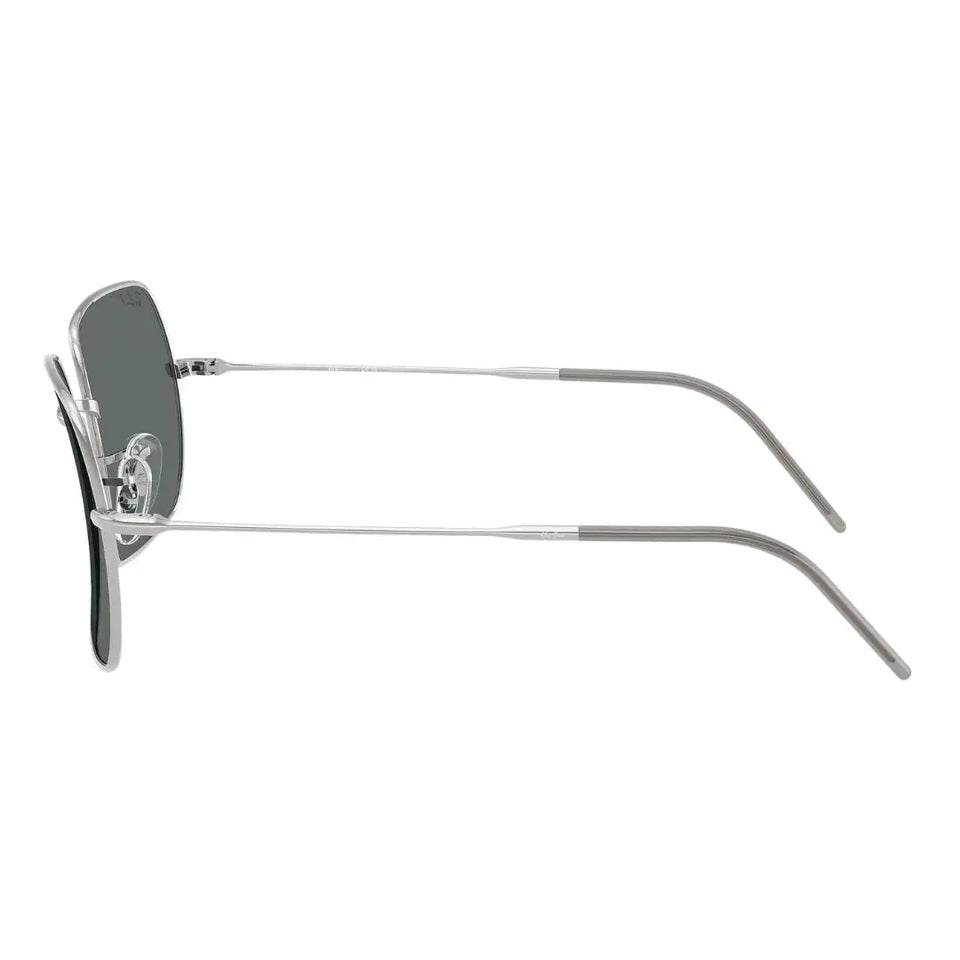 Side profile of Ray-Ban RBR0104S Square Reverse 1971 silver sunglasses with grey temple tips - Gadgets Online NZ