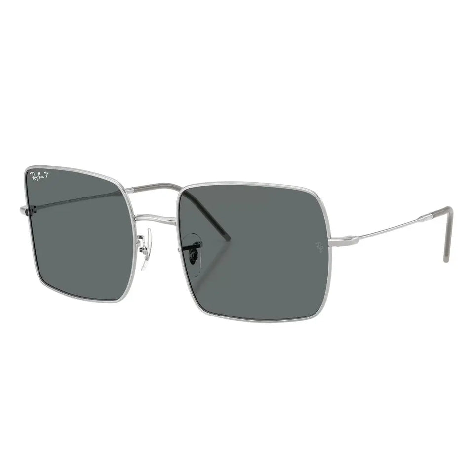 Ray-Ban RBR0104S Square Reverse 1971 003/81 sunglasses, silver frame with polarized concave grey lenses - Gadgets Online NZ
