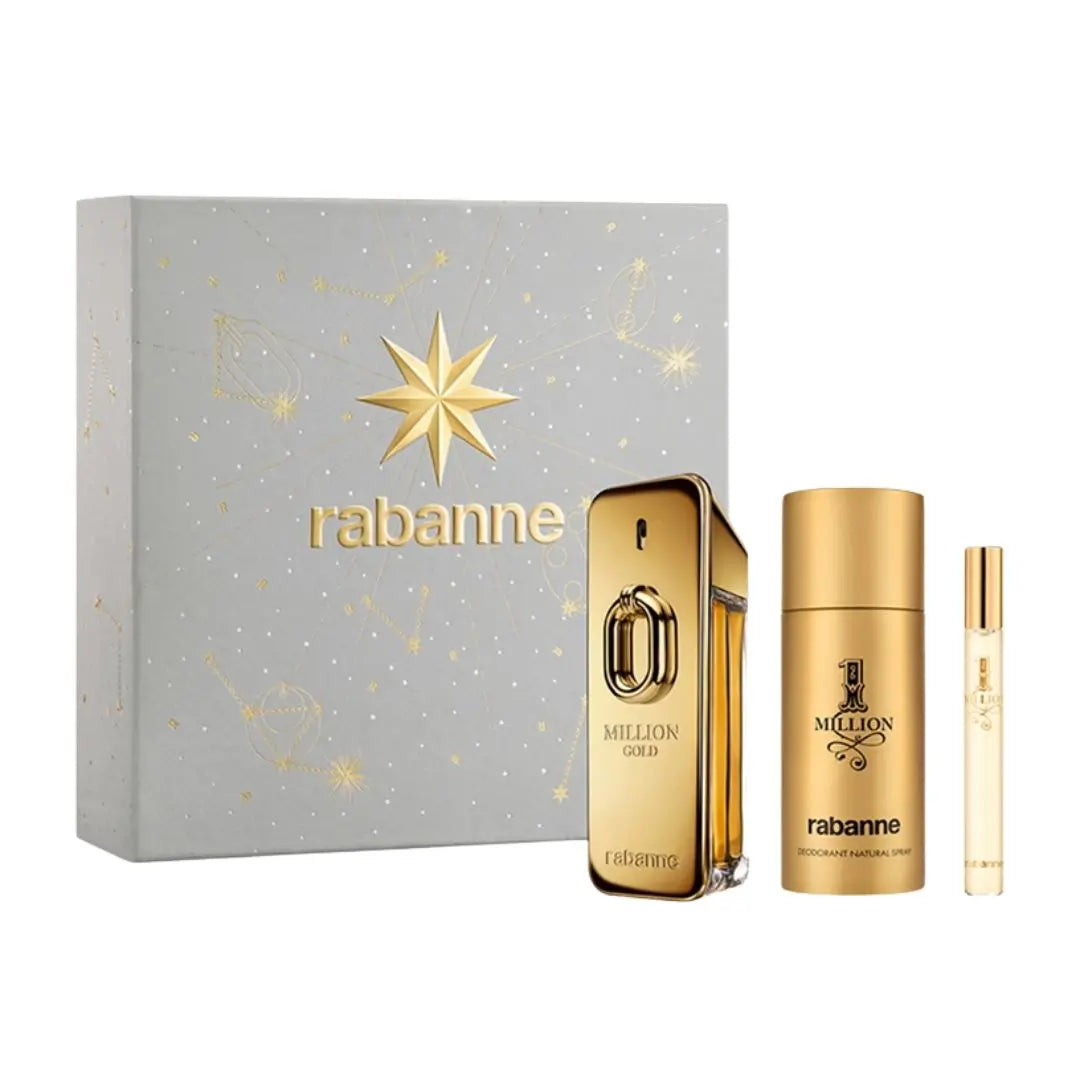 Rabanne Million Gold EDP Intense 100ml 3 Piece Gift Set with Deo spray – Men at Gadgets Online NZ ltd