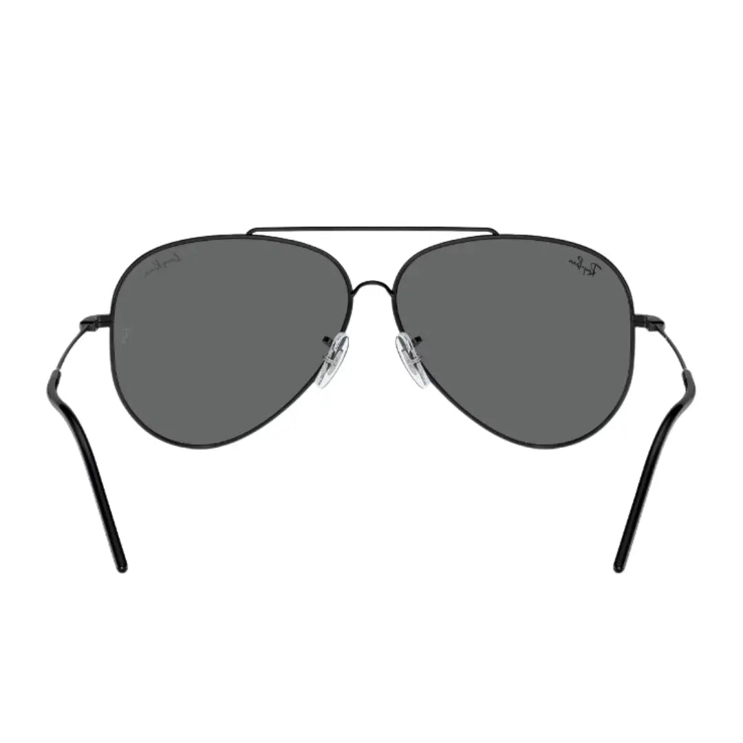 Ray-Ban Aviator Reverse RBR0101S 002/GR 62 - Black Frame, Dark Grey Lens Back View