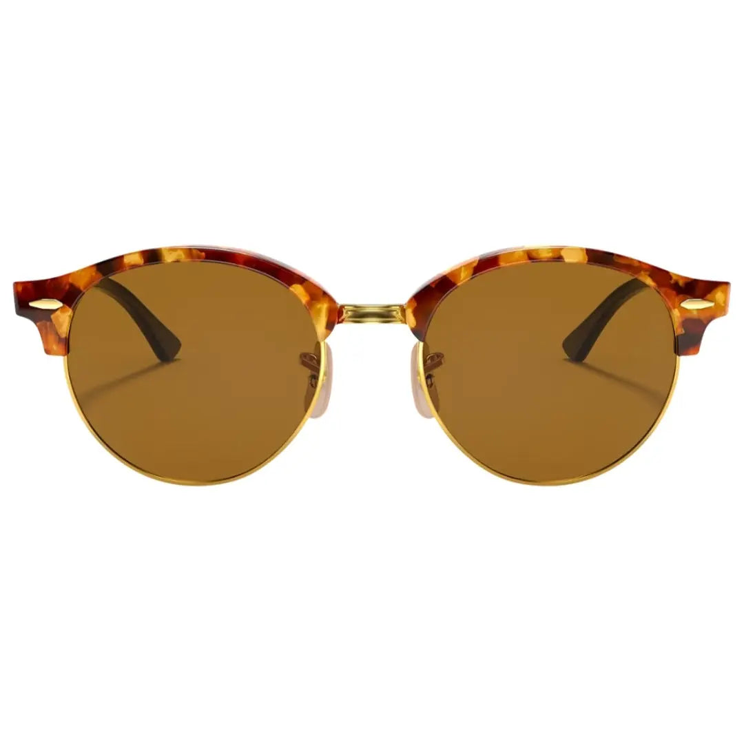 Ray-Ban Clubround Classic RB4246 1160 Tortoise - Brown Lenses Close Up View