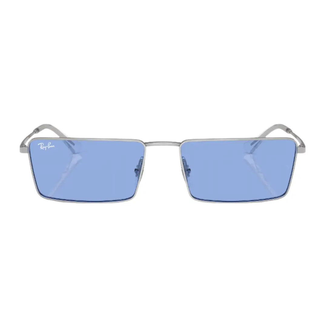 Ray-Ban Emy RB3741 003/80 59 - Silver Frame with Blue Lens Front View