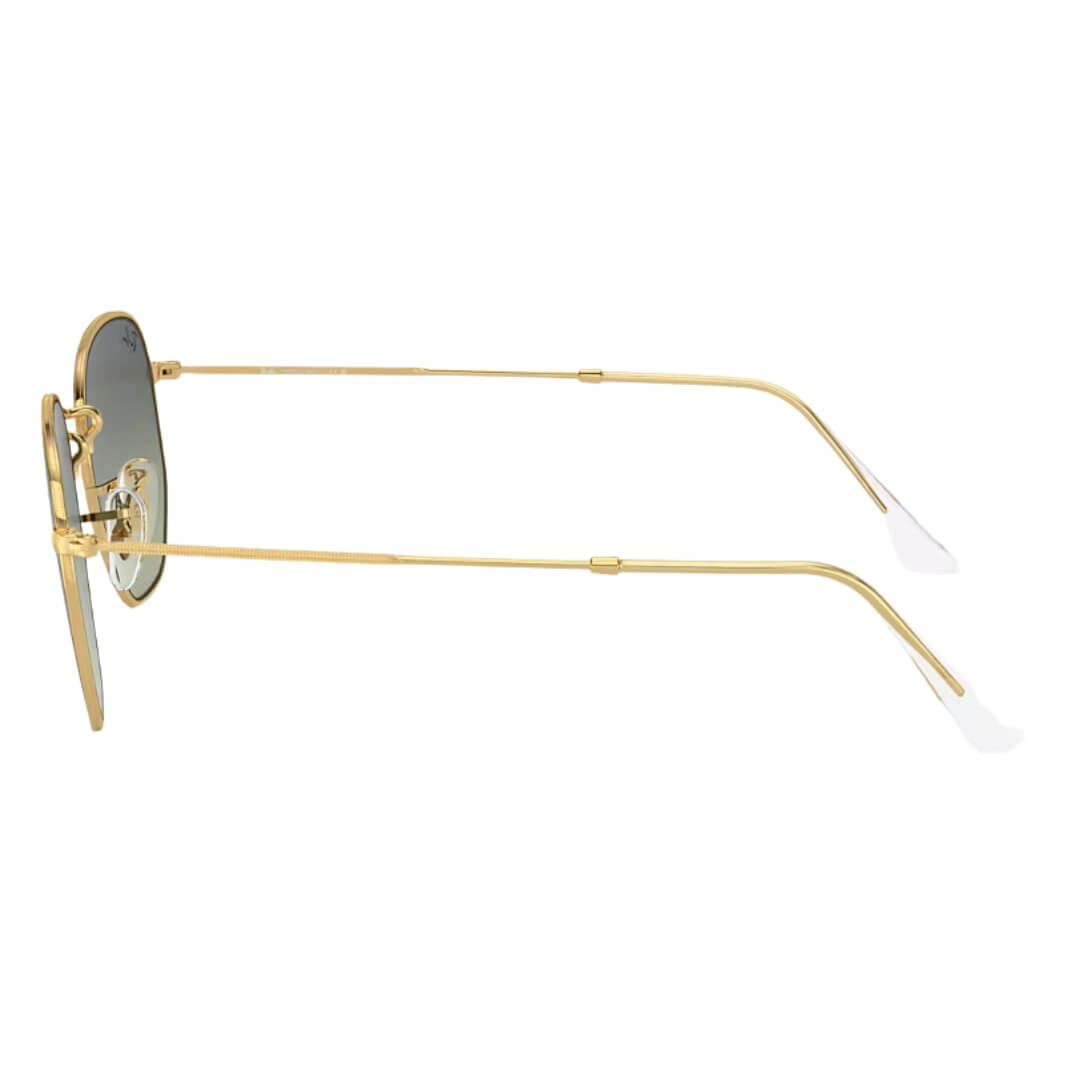 Ray-Ban Hexagonal RB3548 001/BH 51 Arista Gold Frame and Green Vintage Lens Left Side View