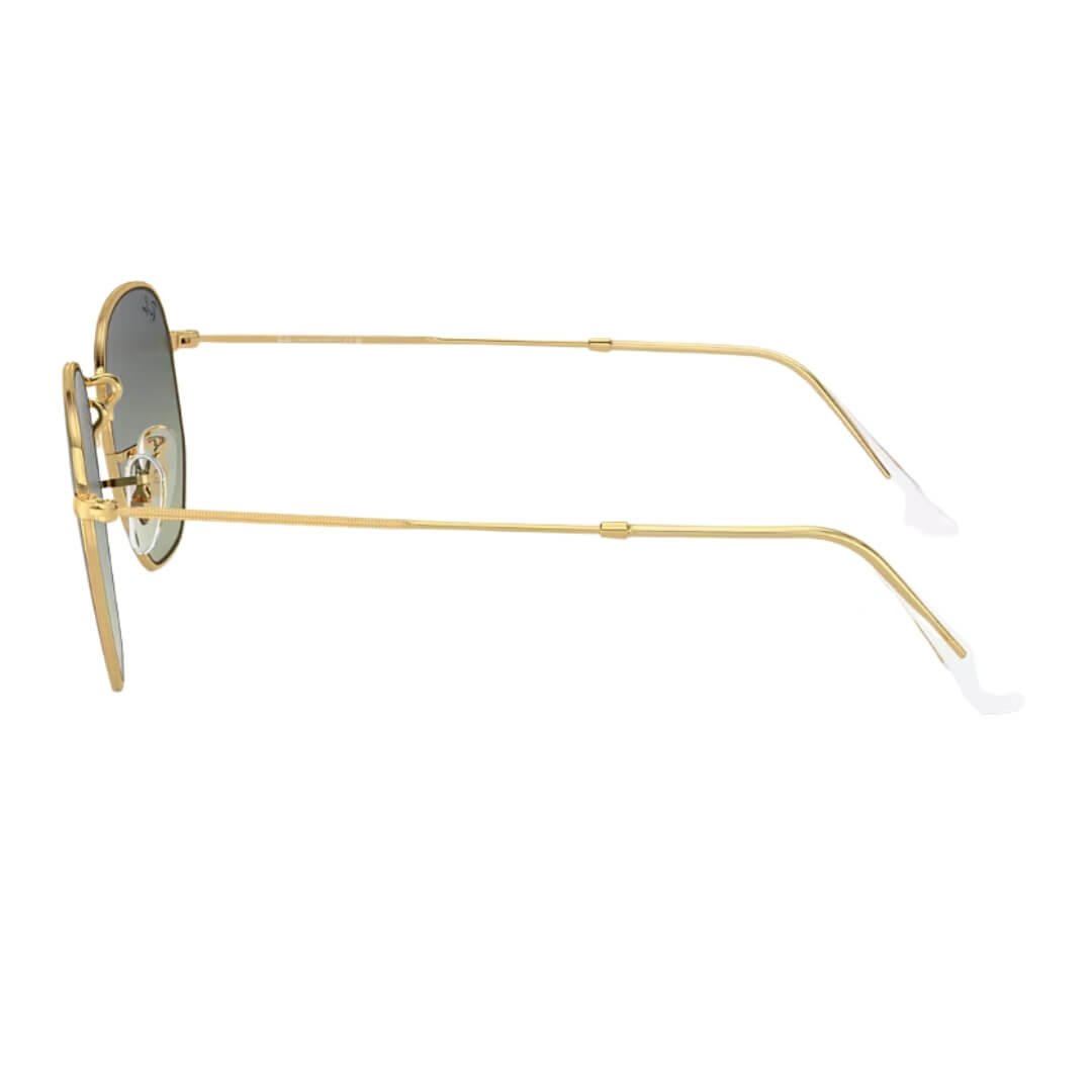 Ray-Ban Hexagonal RB3548 001/BH Arista Gold Frame and Green Vintage Lens Left Side View