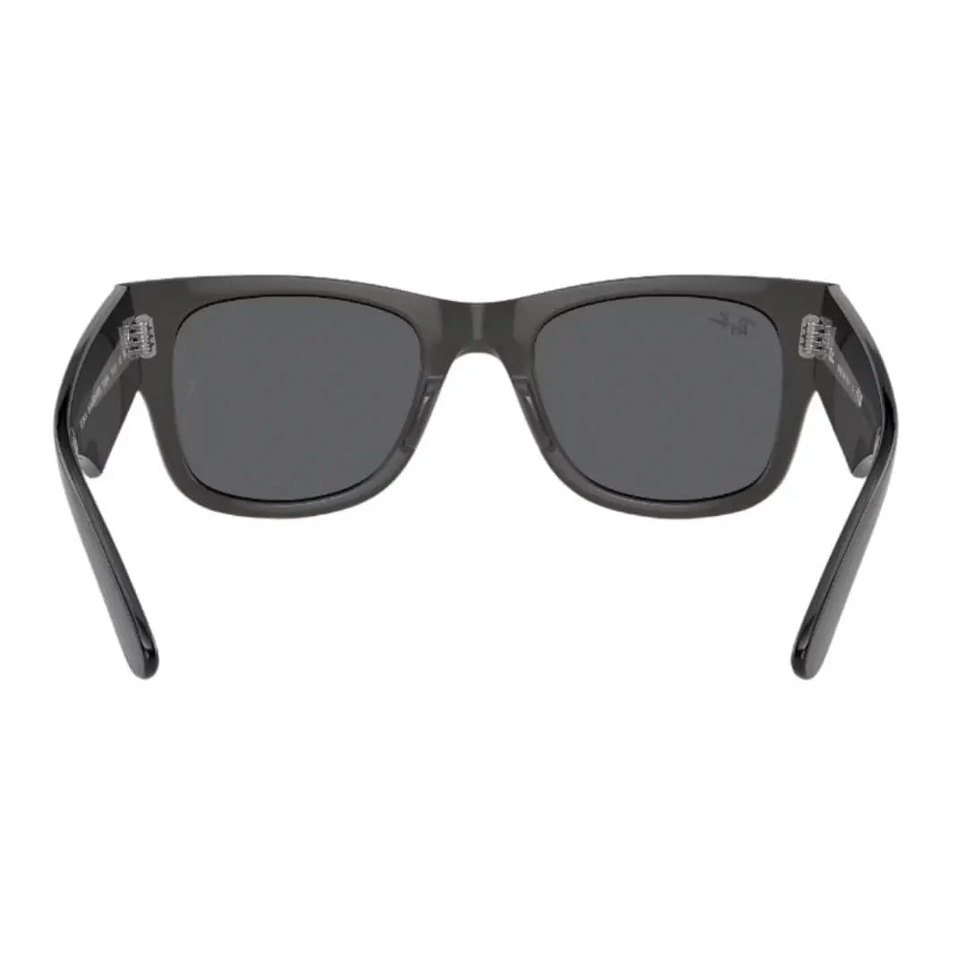 Ray-Ban Mega Wayfarer RB0840S 1406B1 - Transparent Black with Grey Lens Back View