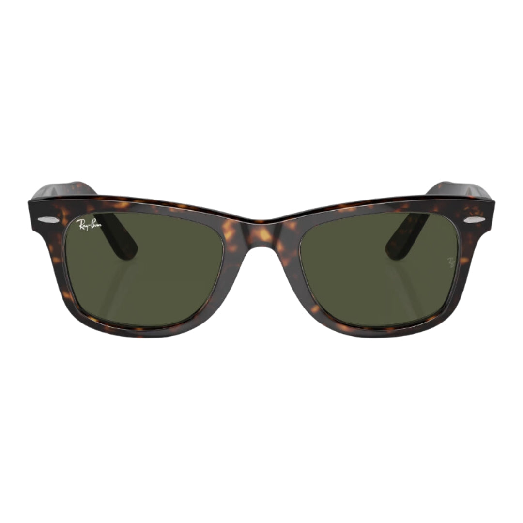 Ray-Ban Original Wayfarer Classic RB2140 902 Tortoise Unisex Sunglasses Front Close Up View