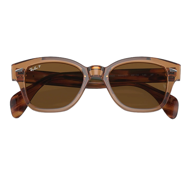 Ray-Ban RB0880S 664057 Crystal Brown Polarized Sunglass