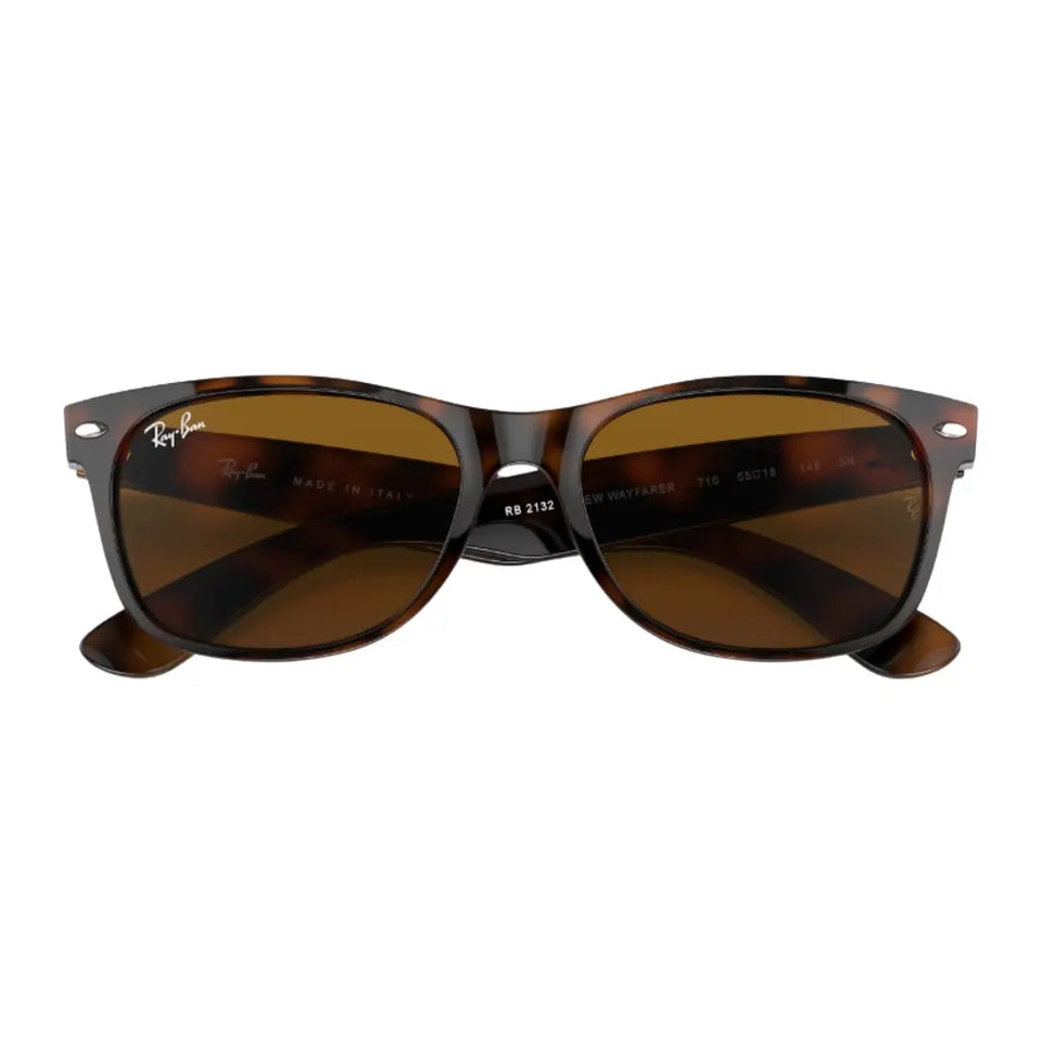 Ray Ban RB2132 710 Wayfarer Classic 55 mm Tortoise Sunglasses for Men Folding View