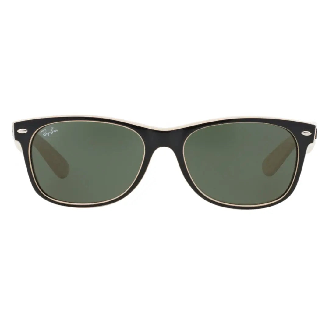 Ray-Ban RB2132 875 New Wayfarer Green Gradient Lens 55mm Men's Sunglasses Close Up View