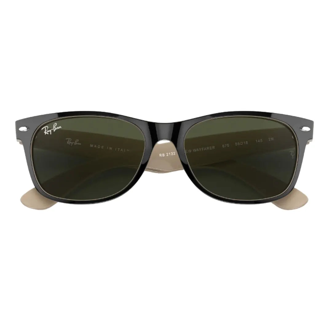 Ray-Ban RB2132 875 New Wayfarer Green Gradient Lens 55mm Men's Sunglasses Folding View