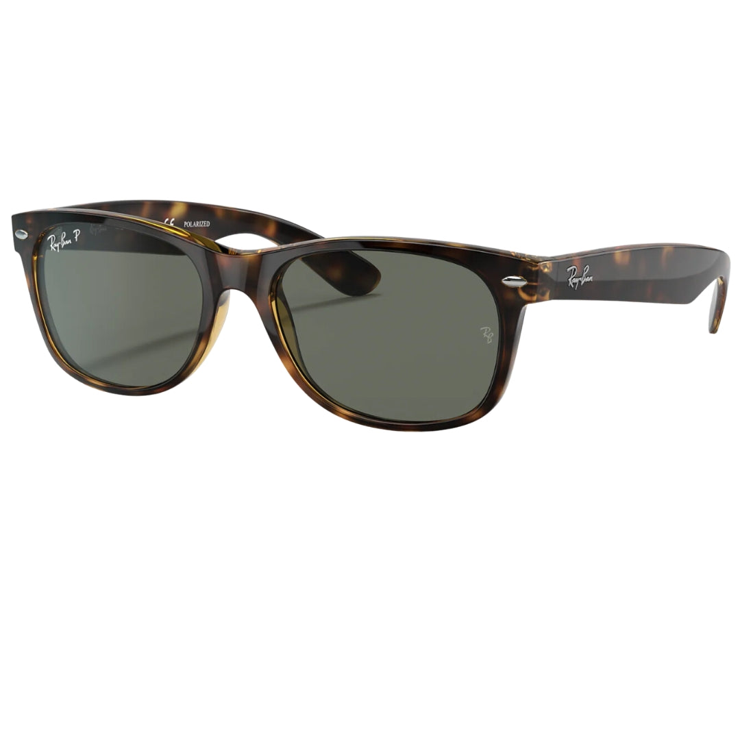 Ray-Ban RB2132 902/58 New Wayfarer Classic Polarized Tortoise Sunglasses For Men