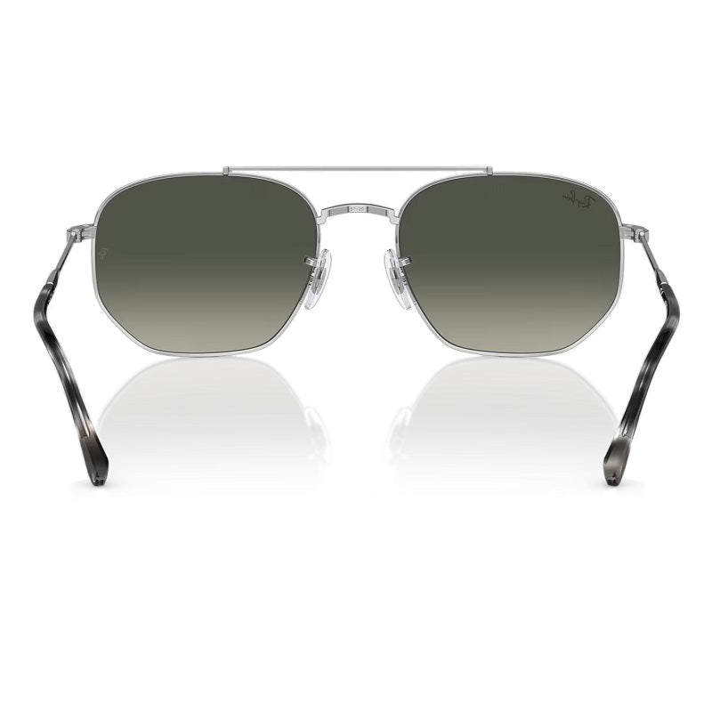 Ray-Ban RB3707 Unisex Sunglasses with Silver Frame Grey Lenses