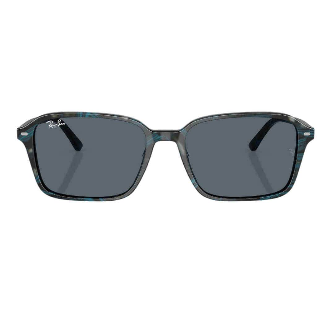 Ray-Ban Raimond RB2231 1417R5 - Transparent Fantasy Blue/Grey Frame, Blue Lens Close Up View