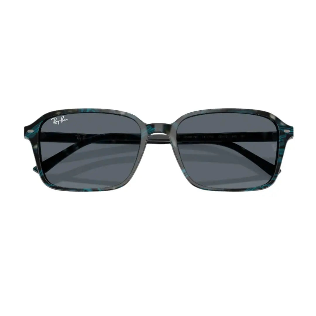 Ray-Ban Raimond RB2231 1417R5 - Transparent Fantasy Blue/Grey Frame, Blue Lens Folded View