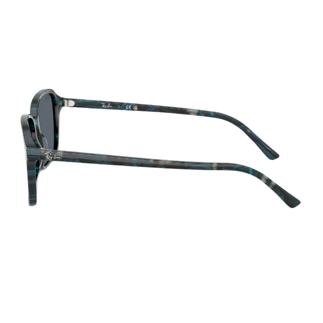 Ray-Ban Raimond RB2231 1417R5 - Transparent Fantasy Blue/Grey Frame, Blue Lens Side Frame View