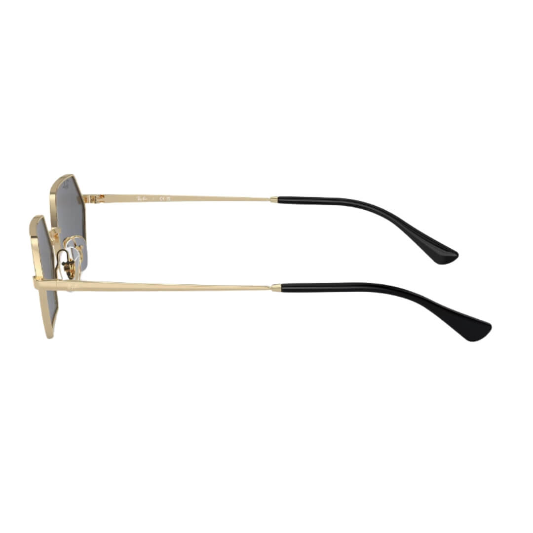 Ray-Ban Yevi RB3728 92136V 55 Light Gold Frame, Dark Grey Lens Left Side Frame View