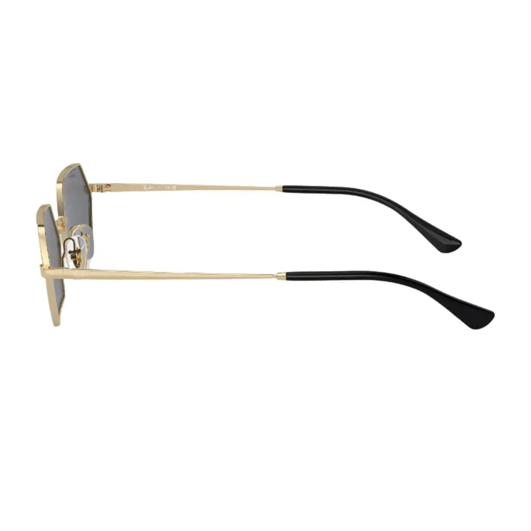 Ray-Ban Yevi RB3728 92136V 58 Light Gold Frame, Dark Grey Lens Back Side View