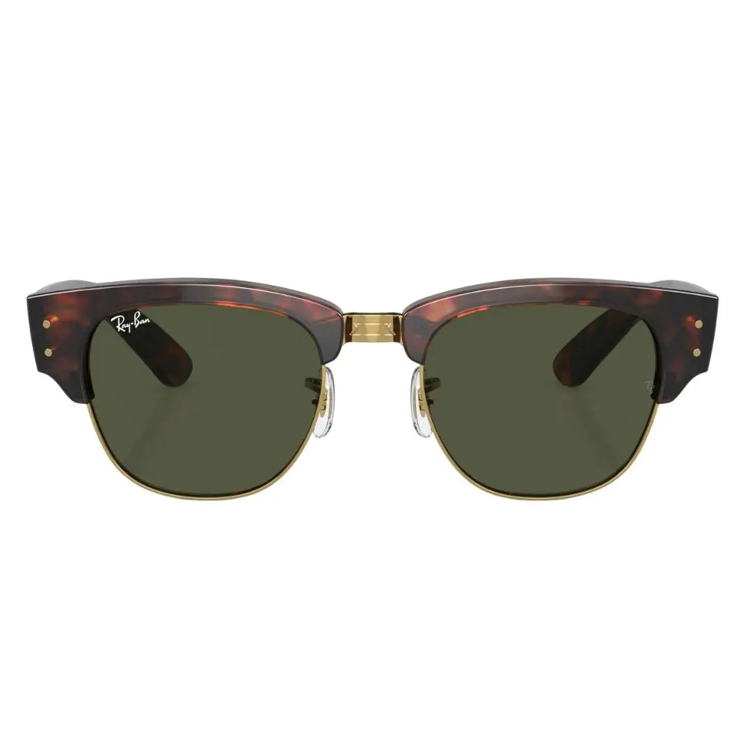 Front view of Ray-Ban Mega Clubmaster RB0316S 990/31 in tortoise shell and gold - Gadgets Online NZ